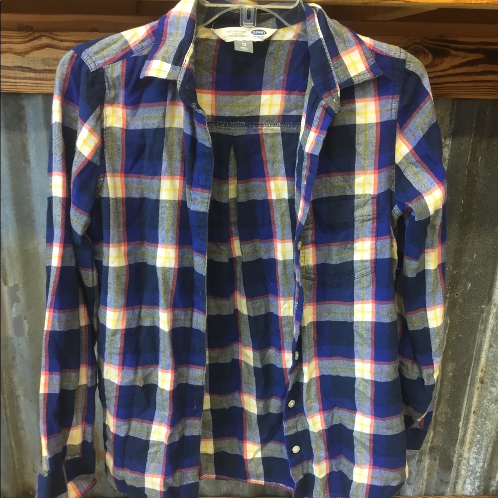 Flannel long sleeve top